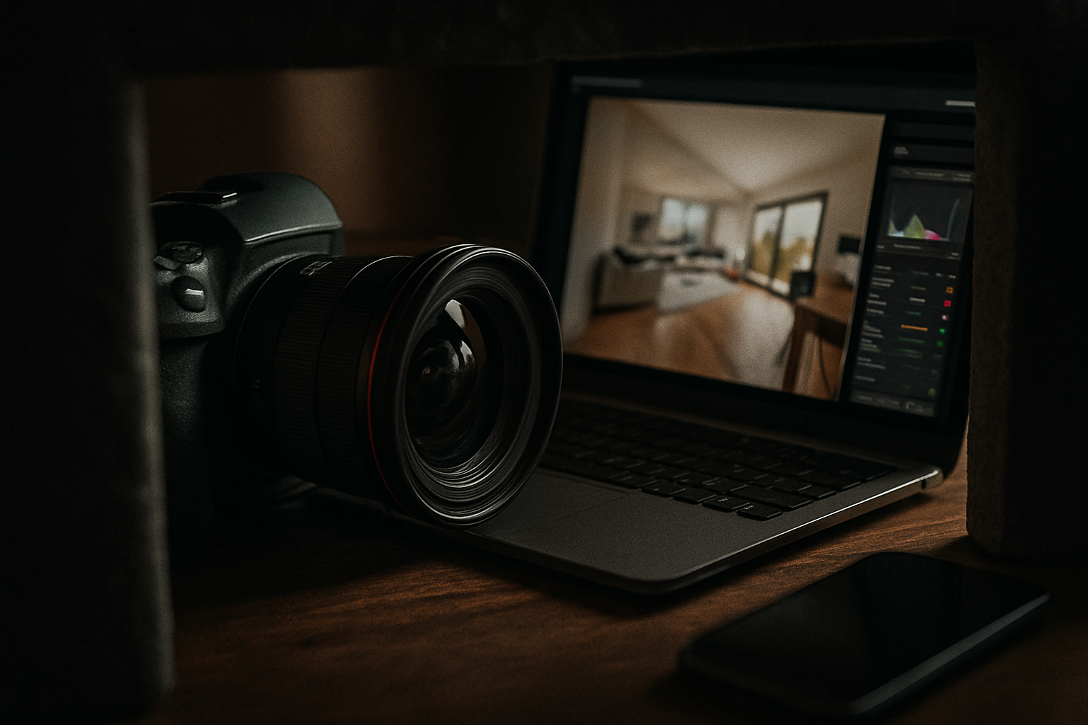 professionele woningfotografie - Hoe werkt een vastgoedfotograaf: Van compositie tot AI-bewerking