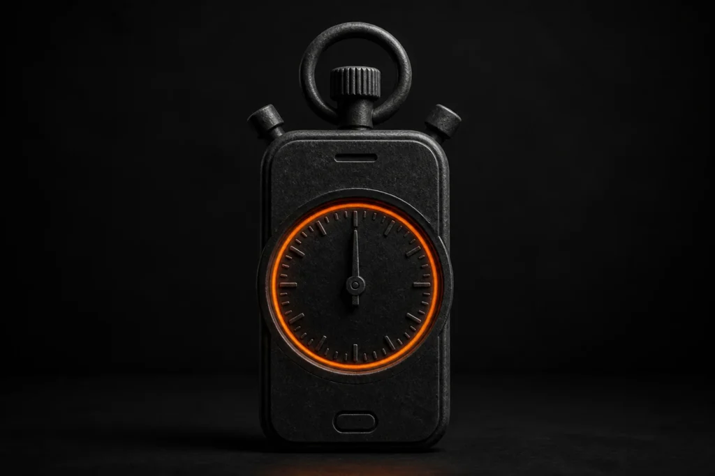 Smartphone en stopwatch vormen één snelle productieworkflow