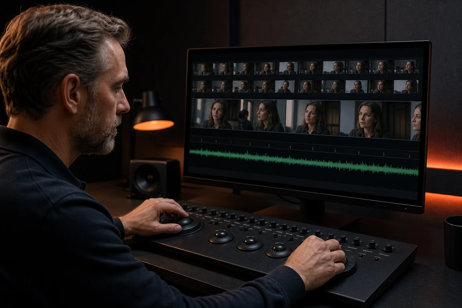 Video-editor verfijnt handmatig een automatisch gemaakte ruwe montage