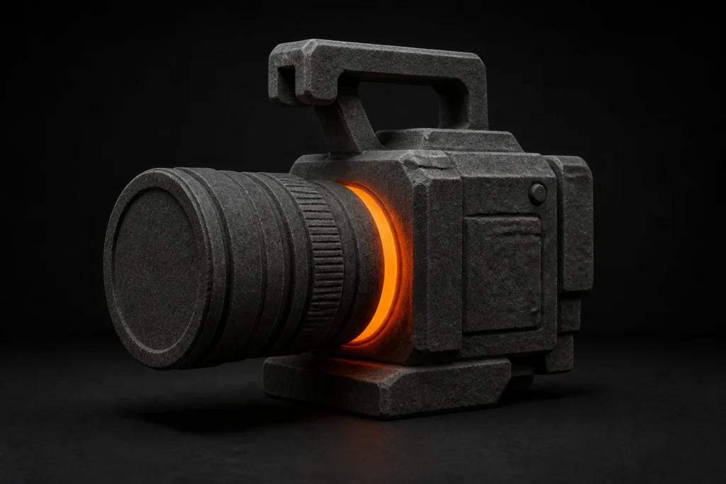 Digitale cinema camera staat klaar voor een professionele bedrijfsvideoproductie