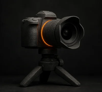 Professionele camera met groothoeklens voor een overtuigende woningpresentatie.
