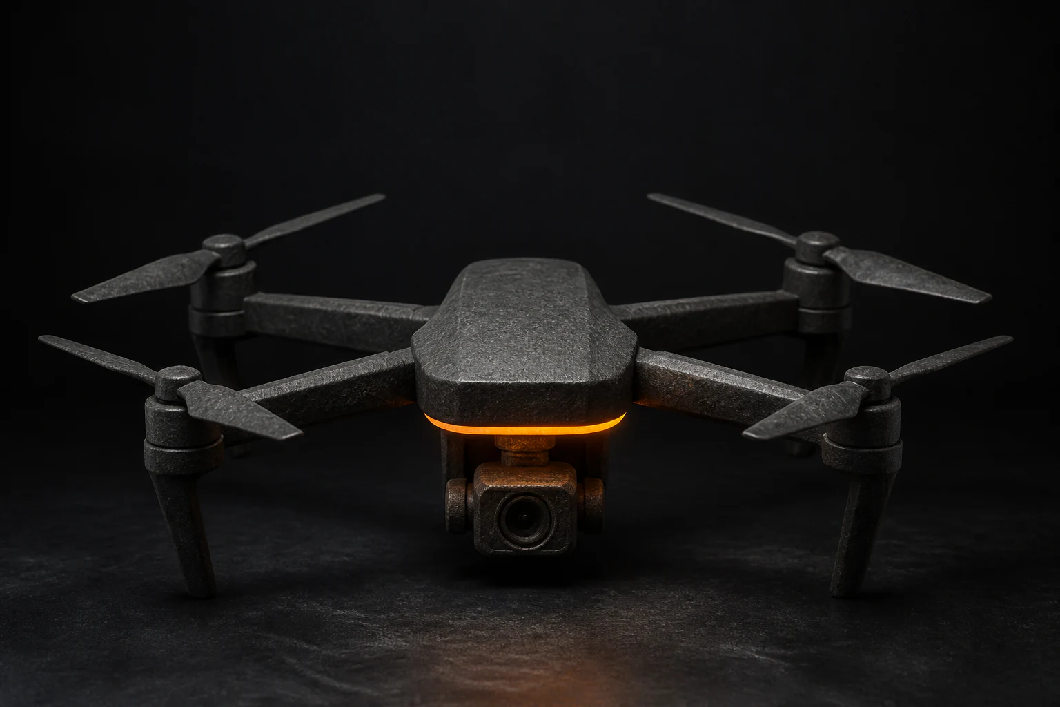 Drone met camera voor een overzichtelijke hoogtefoto van een woning.