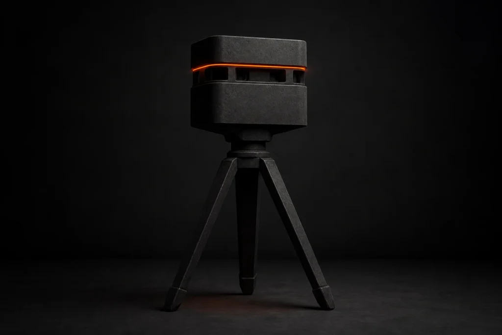 Matterport 3D-camera op statief voor een virtuele woningtour