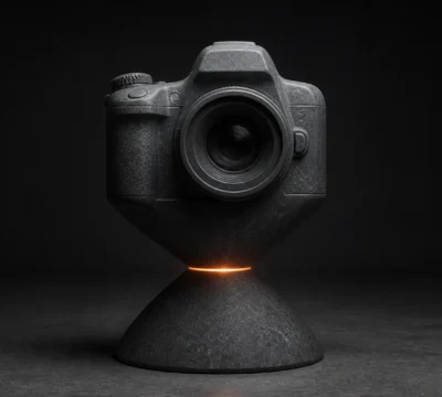 Professionele camera als centraal onderdeel van een vastgoedfotografieproject.