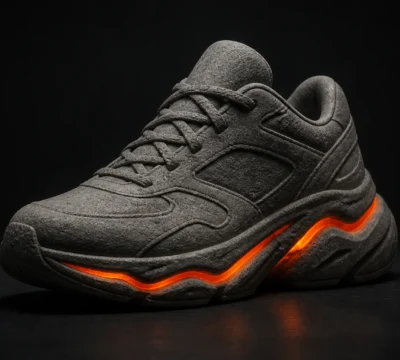 Premium sneaker als centraal product voor een verkoopgerichte AI-video