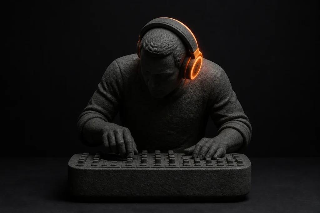 Sound designer mixt met hoofdtelefoon de geluidslaag die video meer impact geeft