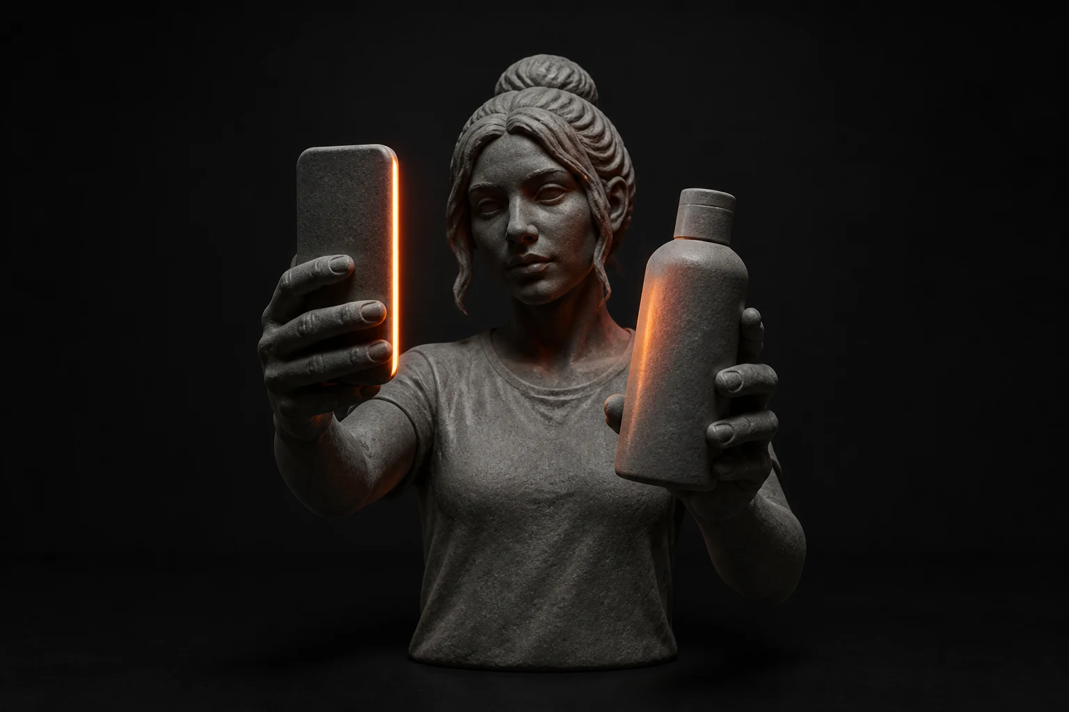 UGC-creator filmt een premium product met een verticale smartphone