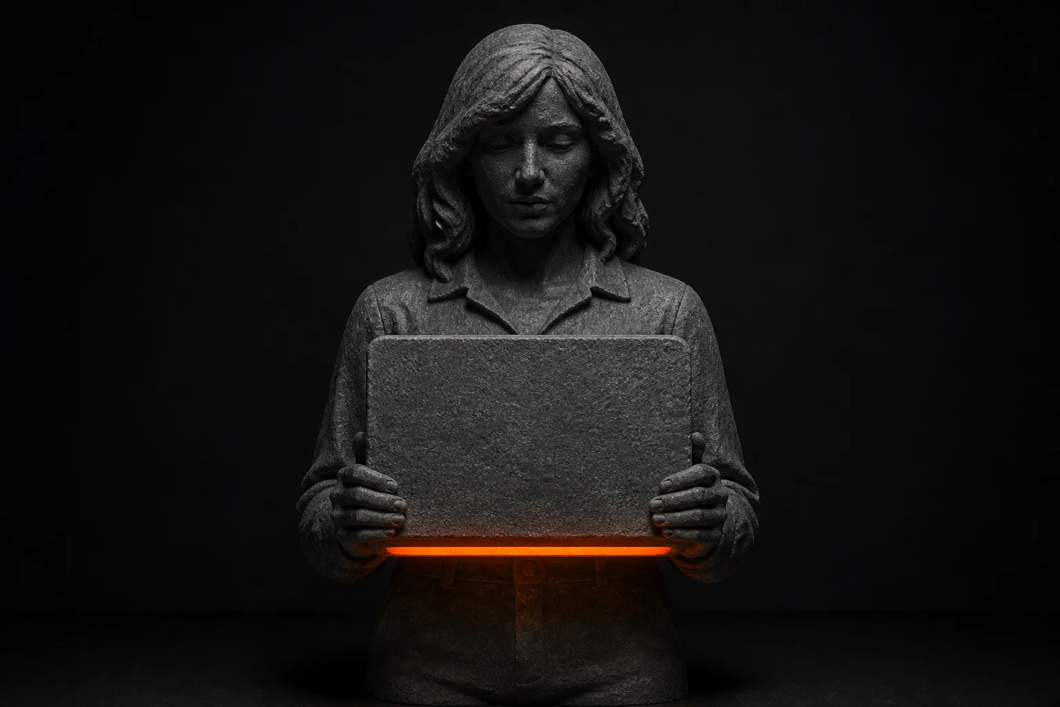 UI UX-designer presenteert een helder digitaal portfolio op een tablet