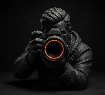 Vastgoedfotograaf werkt met een professionele groothoekcamera