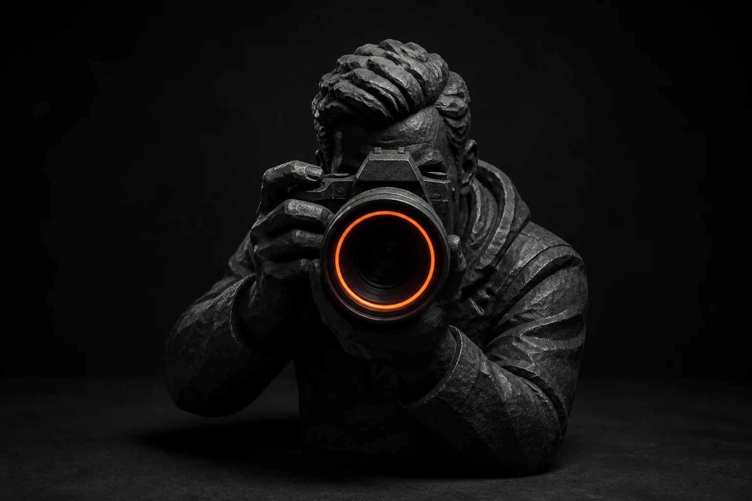 Vastgoedfotograaf werkt met een professionele groothoekcamera